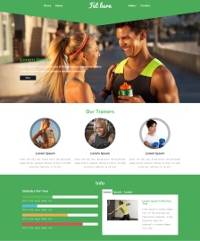綠色健身運(yùn)動(dòng)HTML5模板