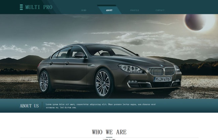 墨綠色汽車企業(yè)HTML5模板-Toy模板網(wǎng)編號(hào)1417