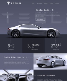 特斯拉汽車公司網(wǎng)站模板