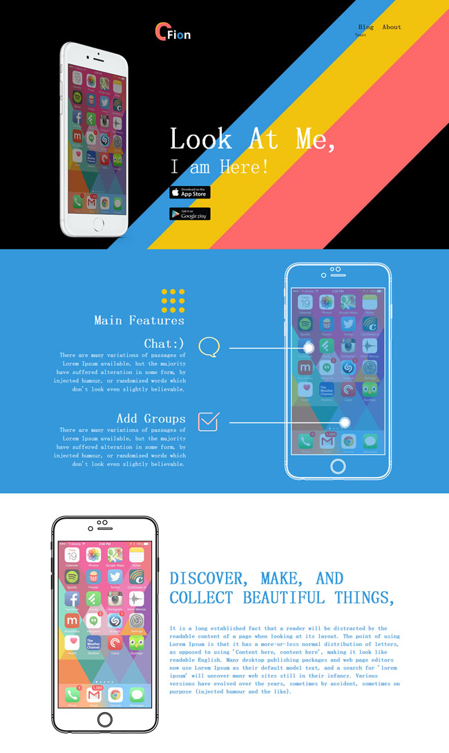 炫彩iPhone6應(yīng)用官網(wǎng)模板