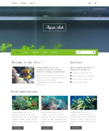 海底生物展示網(wǎng)站模板