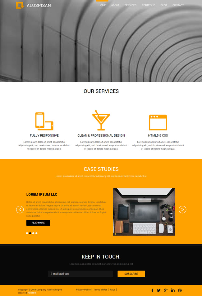 地鐵上的人影HTML5模板