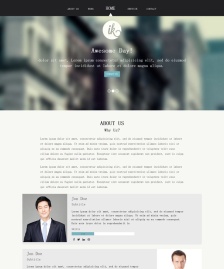 模糊背景商務(wù)網(wǎng)站模板