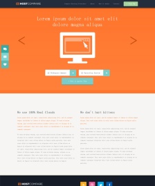 云托管HTML5橙色模板