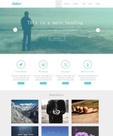 孤獨(dú)的背景HTML5攝影模板