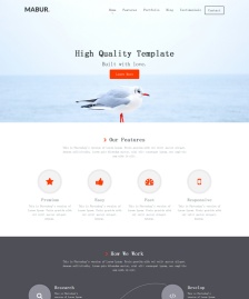 海上的漚鳥HTML網(wǎng)頁模板