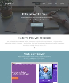 html5單頁模版notebook