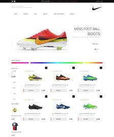 nike足球HTML5模版