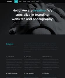 html5單頁模版kreative