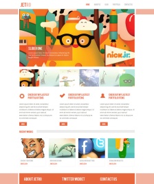 html5橘紅色網(wǎng)頁模版jetro