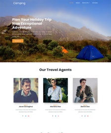 野外露營旅游HTML5模板