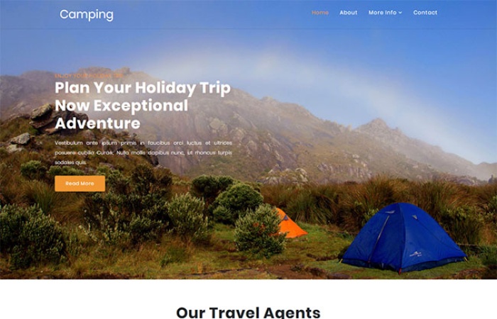 野外露營(yíng)旅游HTML5模板-Toy模板網(wǎng)編號(hào)5427
