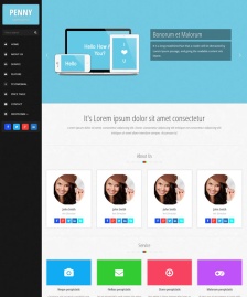 Html5+Css3淺藍(lán)色風(fēng)格模板