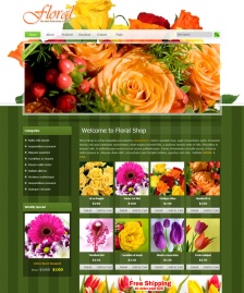 網(wǎng)上花店HTML綠色模板