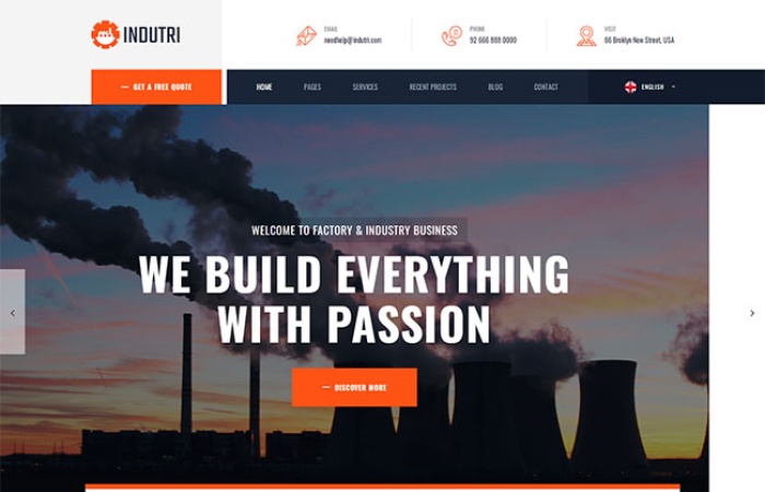 重工業(yè)建筑公司HTML5模板-Toy模板網(wǎng)編號5419