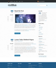 酷藍風格Html5網站模板