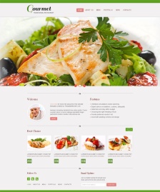 綠色美食Html5網站模板