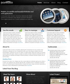 科技公司黑色html5模板