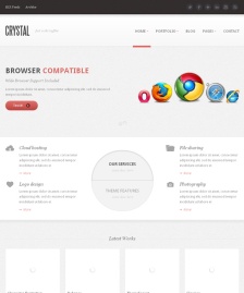 白色簡約布局html5模板