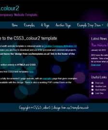 簡單時(shí)尚色彩CSS3模板