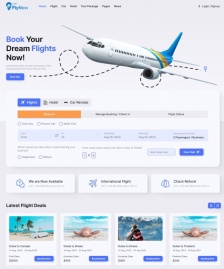 HTML5航空旅行航班預(yù)定網(wǎng)站模板