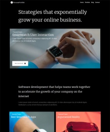 個(gè)人作品集黑色HTML5模板