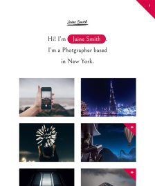 攝影師圖片展示html5模板