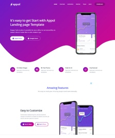 IOS手機App著陸頁模板