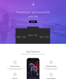 紫色APP引導(dǎo)頁Bootstrap模板