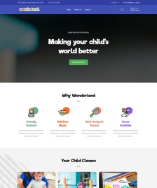 卡通幼兒園學(xué)校網(wǎng)站模板