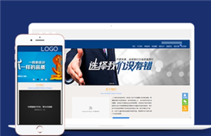 藍(lán)色響應(yīng)式會計培訓(xùn)機(jī)構(gòu)類企業(yè)前端CMS模板下載-Toy模板網(wǎng)編號10806