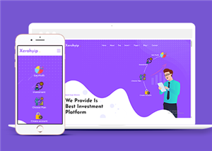 插畫風(fēng)格貨幣金融教育投資平臺網(wǎng)站html模板-HTML5模板