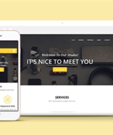 投資組合類的大氣html5單頁模版