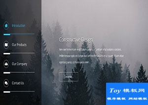 Constructive黑色左欄公司商品宣傳html網(wǎng)站模板-HTML5模板