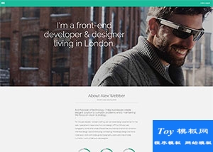 css3 slider menu前端開發(fā)者單頁模板-HTML5模板