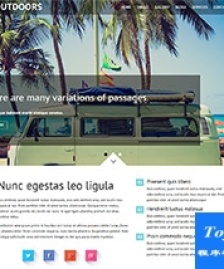 海濱沙灘旅行專題網(wǎng)站模板