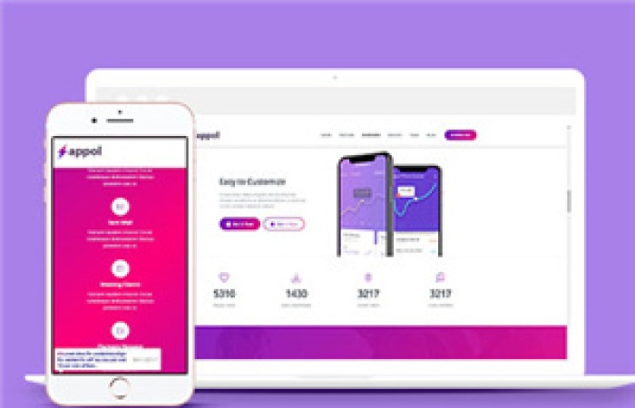 簡約公司APP官方展示模板下載-Toy模板網(wǎng)編號7428
