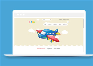 簡約卡通兒童玩具公司響應式模板下載-HTML5模板