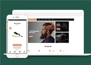 大氣寬屏理發(fā)店鋪購物HTML5網(wǎng)站模板-HTML5模板