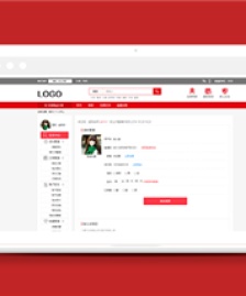 紅色商城會(huì)員中心頁(yè)面模板html下載-HTML5模板