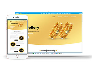 白色首飾戒指金店網(wǎng)站多頁面HTML5模板-HTML5模板
