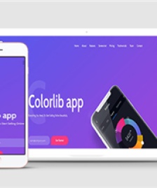 高貴紫色APP技術(shù)展示響應(yīng)式網(wǎng)站模板-HTML5模板