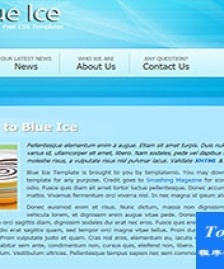 blue ice清爽簡約淺藍(lán)色web網(wǎng)站模板