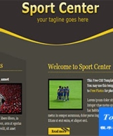 sport centre簡單干凈黃色與橄欖色布局網(wǎng)站模板