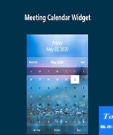 Calendar深藍(lán)色會(huì)議室日歷部件響應(yīng)式網(wǎng)站模板