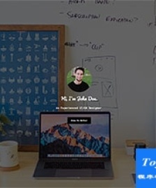 UX Designer全屏web求職簡歷網(wǎng)頁模板