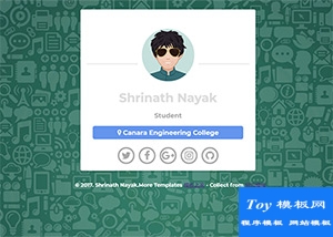 社交媒體個人名片分享html5模板-HTML5模板