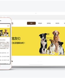黃色主題寵物企業(yè)響應(yīng)式模板下載