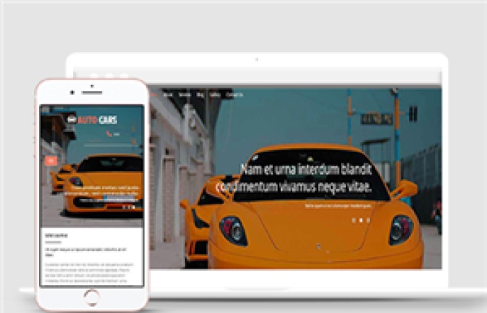 黃色豪車4s店汽車企業(yè)公司html5模板下載-Toy模板網(wǎng)編號14642