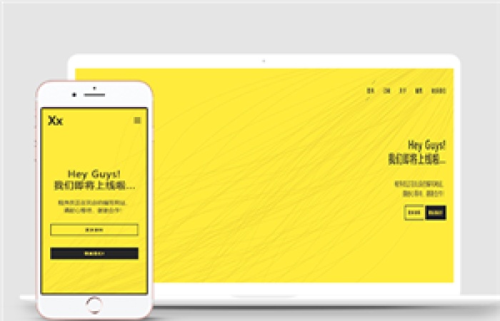 中文極簡新品發(fā)布質(zhì)感黃色主題HTML5網(wǎng)站模板-Toy模板網(wǎng)編號(hào)15000